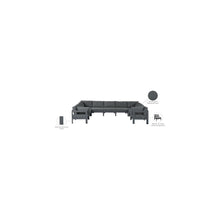 Nizuc Grey Water Resistant Fabric Outdoor Patio Modular Sectional