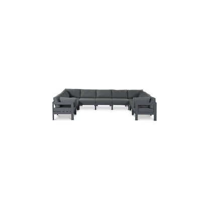 Nizuc Grey Water Resistant Fabric Outdoor Patio Modular Sectional