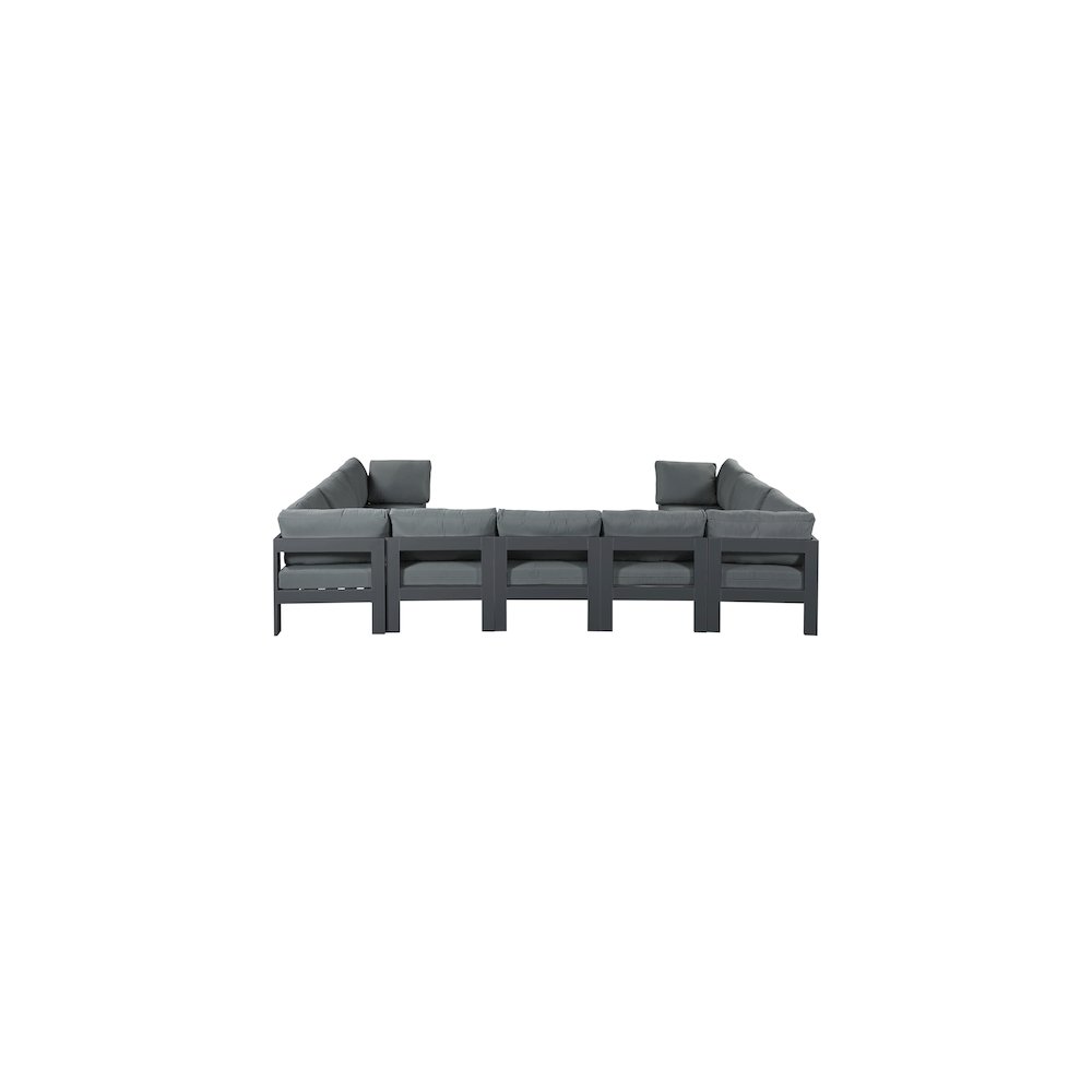 Nizuc Grey Water Resistant Fabric Outdoor Patio Modular Sectional