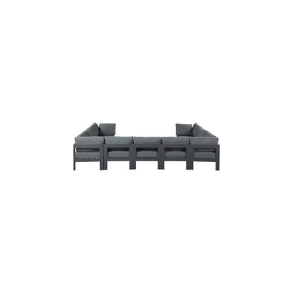 Nizuc Grey Water Resistant Fabric Outdoor Patio Modular Sectional