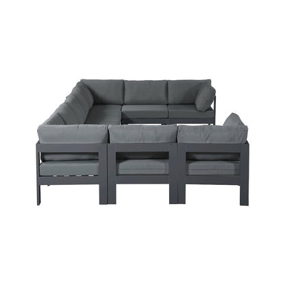 Nizuc Grey Water Resistant Fabric Outdoor Patio Modular Sectional