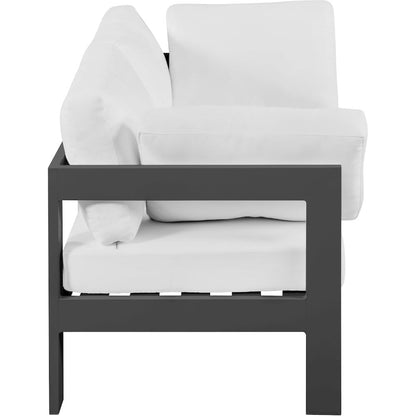 Nizuc White Water Resistant Fabric Outdoor Patio Modular Sofa