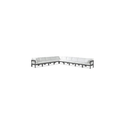 Nizuc White Water Resistant Fabric Outdoor Patio Modular Sectional