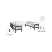Nizuc White Water Resistant Fabric Outdoor Patio Modular Sectional