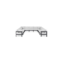 Nizuc White Water Resistant Fabric Outdoor Patio Modular Sectional