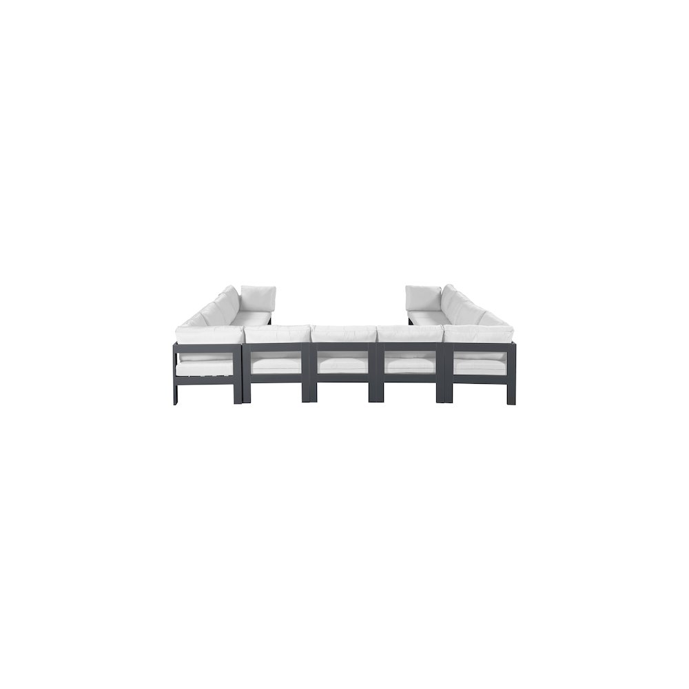 Nizuc White Water Resistant Fabric Outdoor Patio Modular Sectional