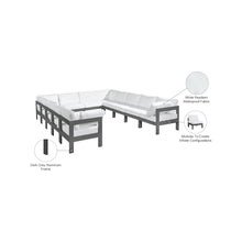 Nizuc White Water Resistant Fabric Outdoor Patio Modular Sectional