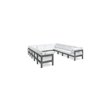 Nizuc White Water Resistant Fabric Outdoor Patio Modular Sectional