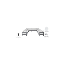Nizuc White Water Resistant Fabric Outdoor Patio Modular Sectional