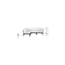 Nizuc White Water Resistant Fabric Outdoor Patio Modular Sectional