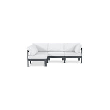 Nizuc White Water Resistant Fabric Outdoor Patio Modular Sectional