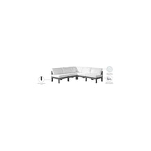 Nizuc White Water Resistant Fabric Outdoor Patio Modular Sectional