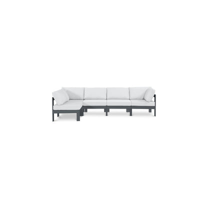 Nizuc White Water Resistant Fabric Outdoor Patio Modular Sectional