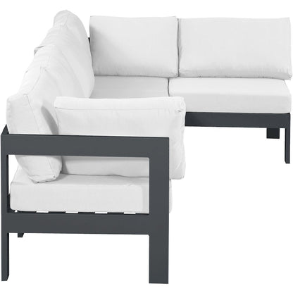 Nizuc White Water Resistant Fabric Outdoor Patio Modular Sectional