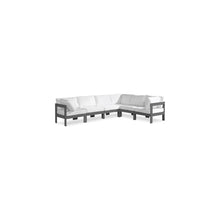 Nizuc White Water Resistant Fabric Outdoor Patio Modular Sectional