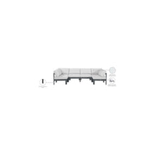 Nizuc White Water Resistant Fabric Outdoor Patio Modular Sectional