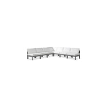 Nizuc White Water Resistant Fabric Outdoor Patio Modular Sectional