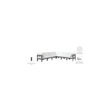 Nizuc White Water Resistant Fabric Outdoor Patio Modular Sectional