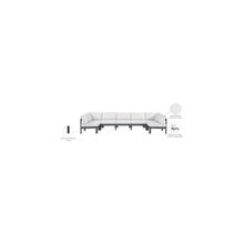 Nizuc White Water Resistant Fabric Outdoor Patio Modular Sectional