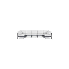 Nizuc White Water Resistant Fabric Outdoor Patio Modular Sectional