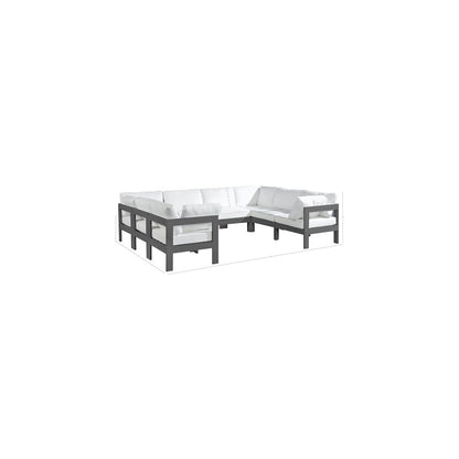 Nizuc White Water Resistant Fabric Outdoor Patio Modular Sectional