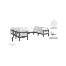 Nizuc White Water Resistant Fabric Outdoor Patio Modular Sectional