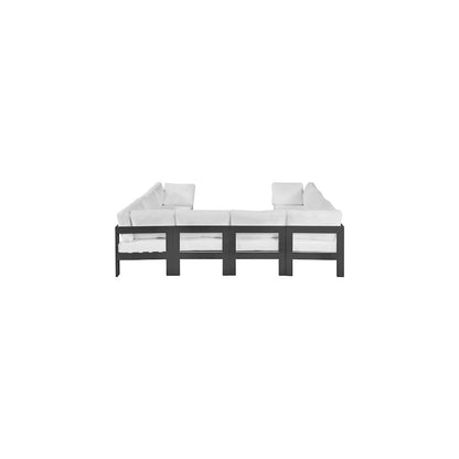 Nizuc White Water Resistant Fabric Outdoor Patio Modular Sectional