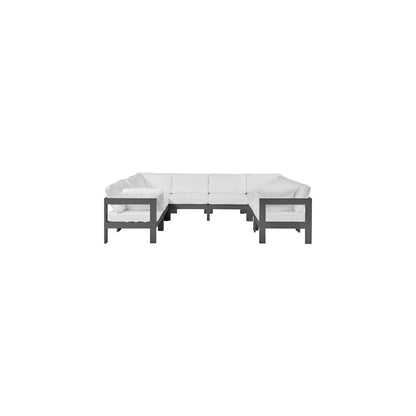 Nizuc White Water Resistant Fabric Outdoor Patio Modular Sectional