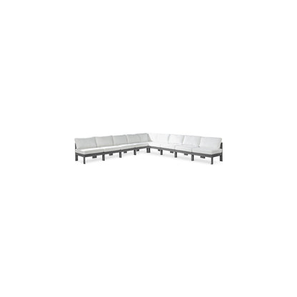 Nizuc White Water Resistant Fabric Outdoor Patio Modular Sectional