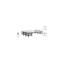 Nizuc White Water Resistant Fabric Outdoor Patio Modular Sectional