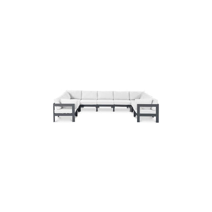Nizuc White Water Resistant Fabric Outdoor Patio Modular Sectional