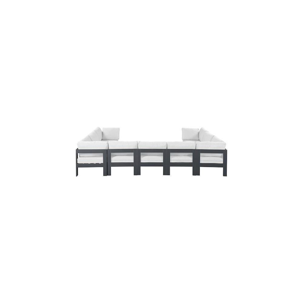 Nizuc White Water Resistant Fabric Outdoor Patio Modular Sectional