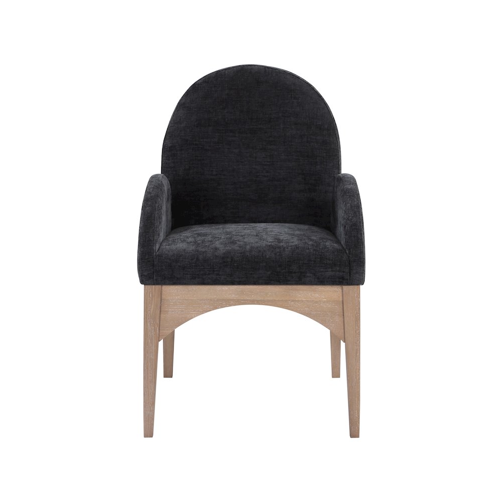 Waldorf Black Chenille Fabric Dining Chair