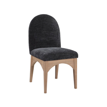 Waldorf Black Chenille Fabric Dining Chair