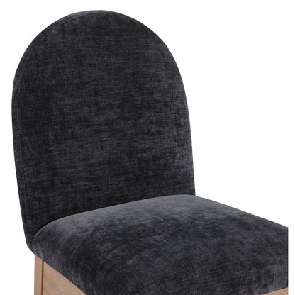 Waldorf Black Chenille Fabric Dining Chair