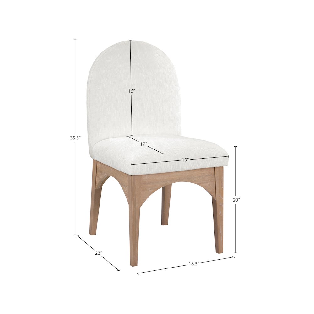Waldorf Cream Chenille Fabric Dining Chair