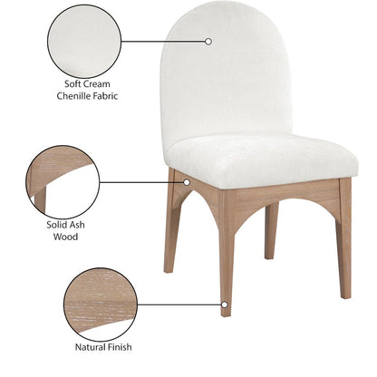 Waldorf Cream Chenille Fabric Dining Chair