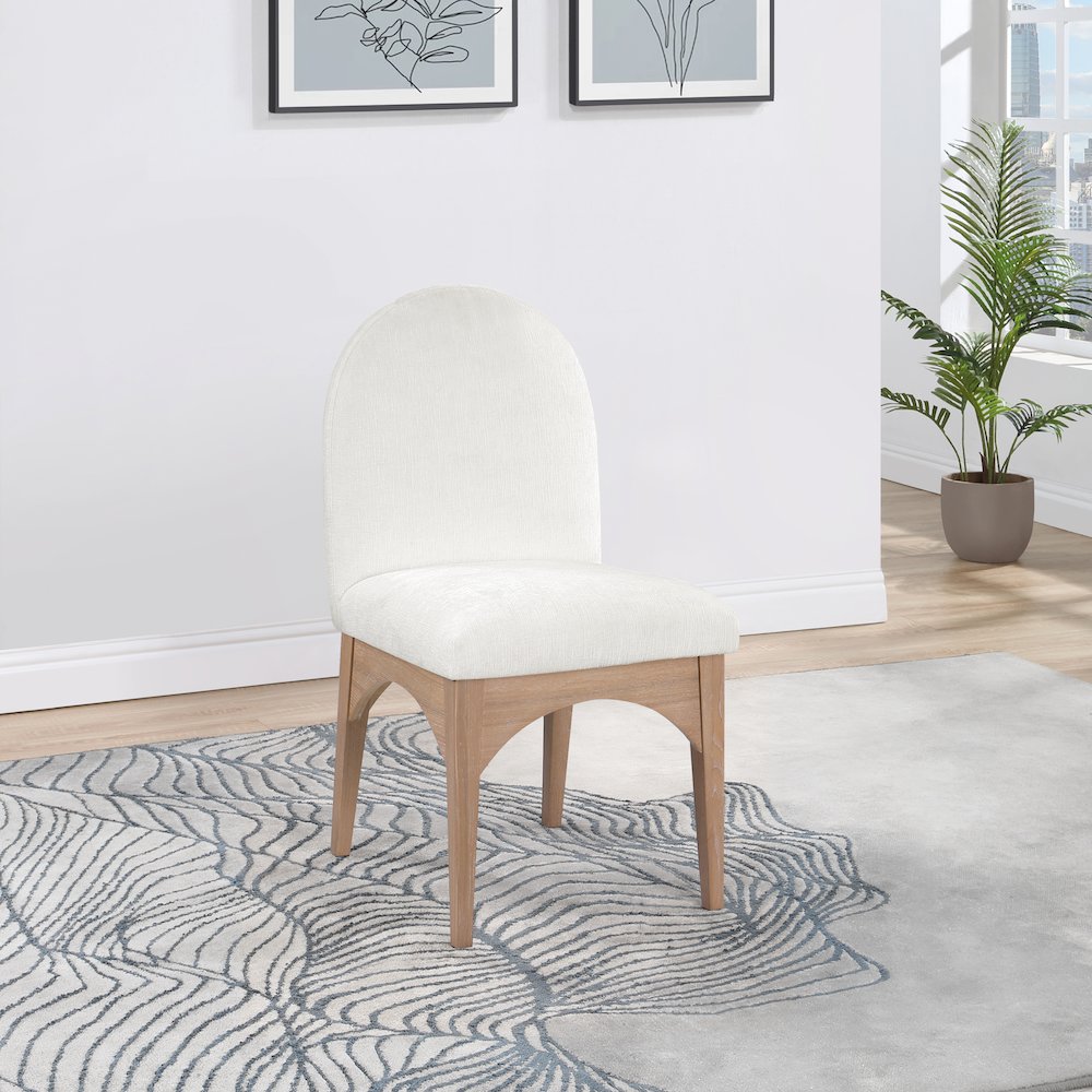 Waldorf Cream Chenille Fabric Dining Chair