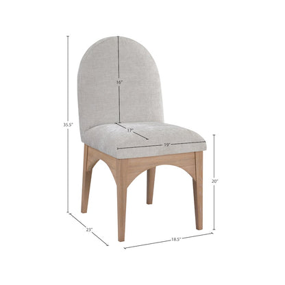 Waldorf Grey Chenille Fabric Dining Chair
