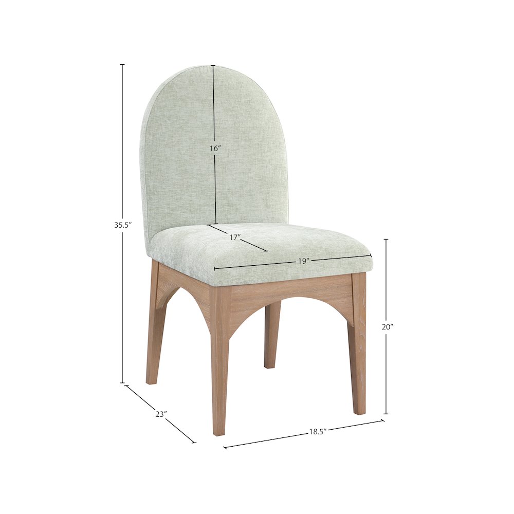 Waldorf Mint Chenille Fabric Dining Chair