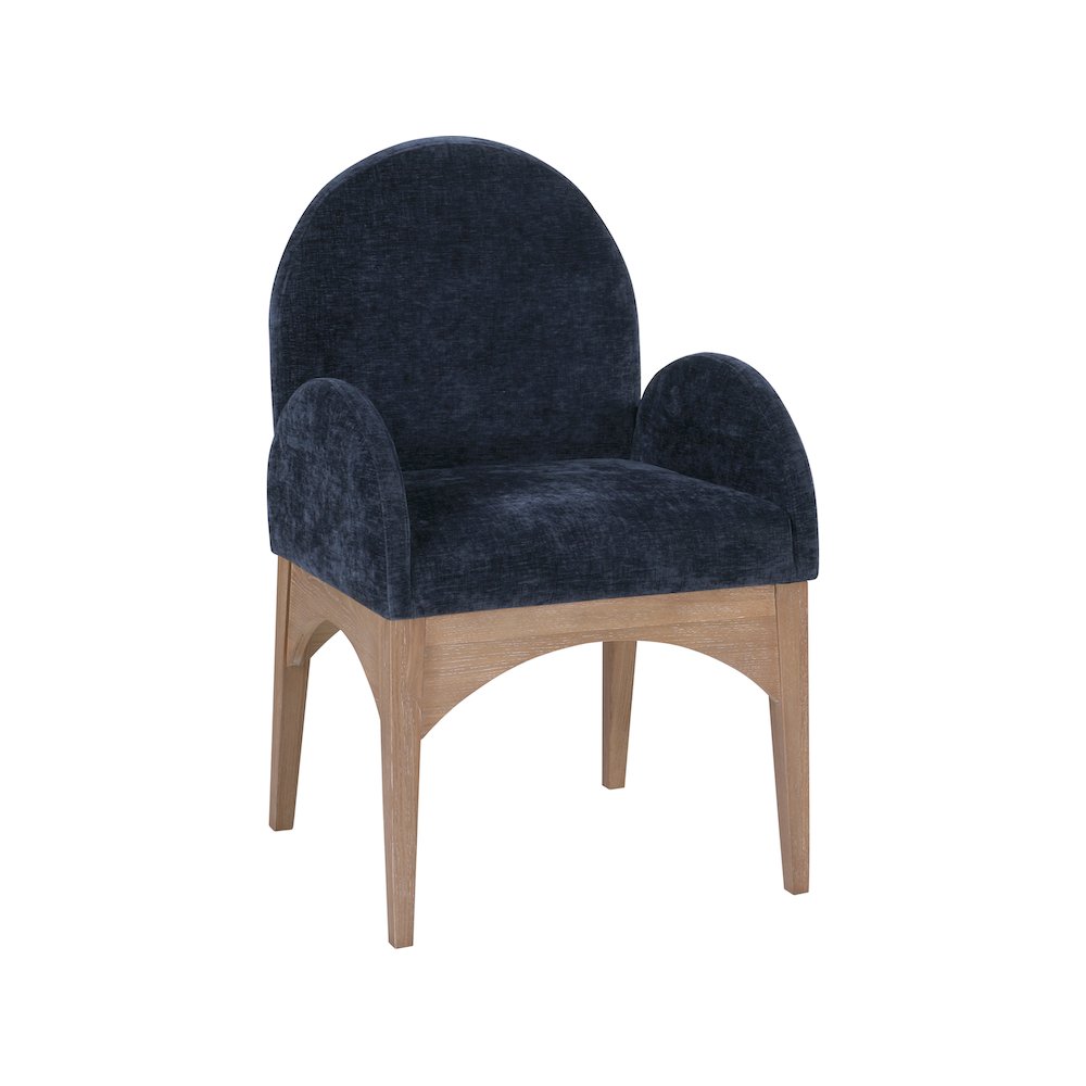 Waldorf Navy Chenille Fabric Dining Chair