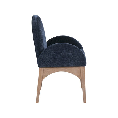 Waldorf Navy Chenille Fabric Dining Chair