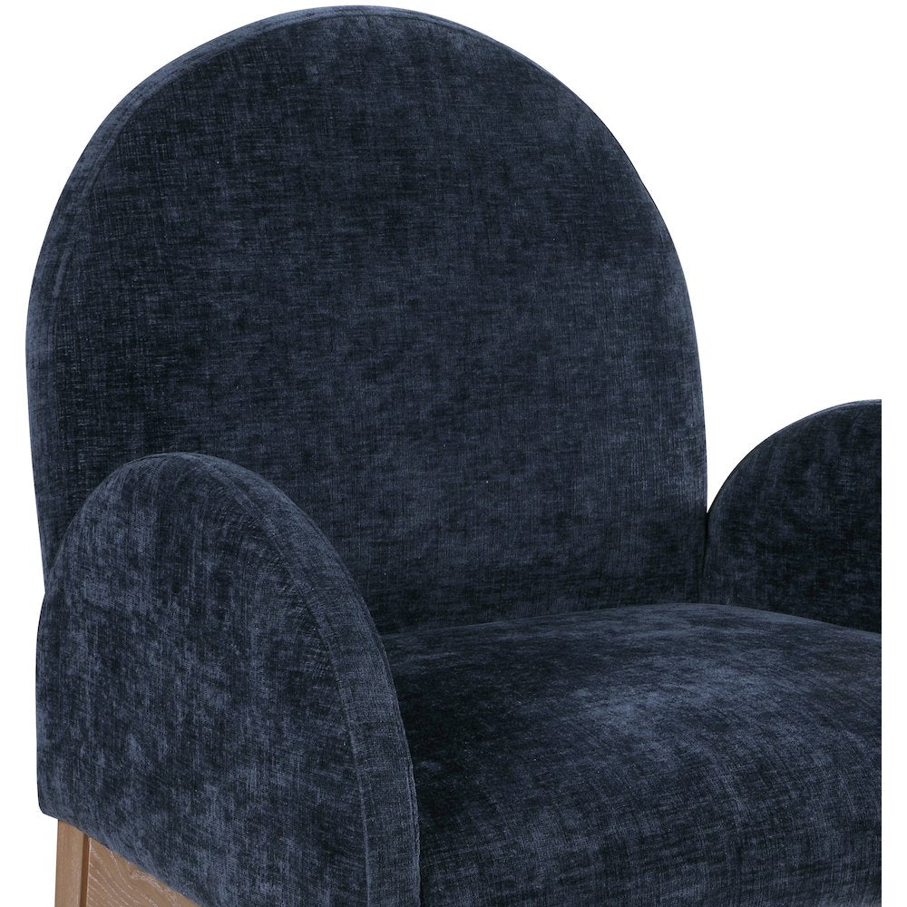 Waldorf Navy Chenille Fabric Dining Chair