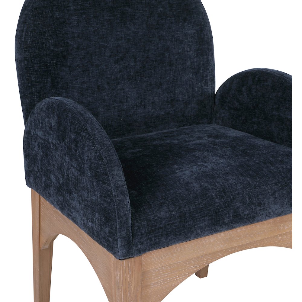 Waldorf Navy Chenille Fabric Dining Chair