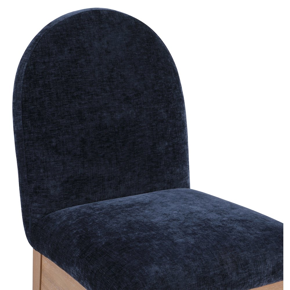 Waldorf Navy Chenille Fabric Dining Chair