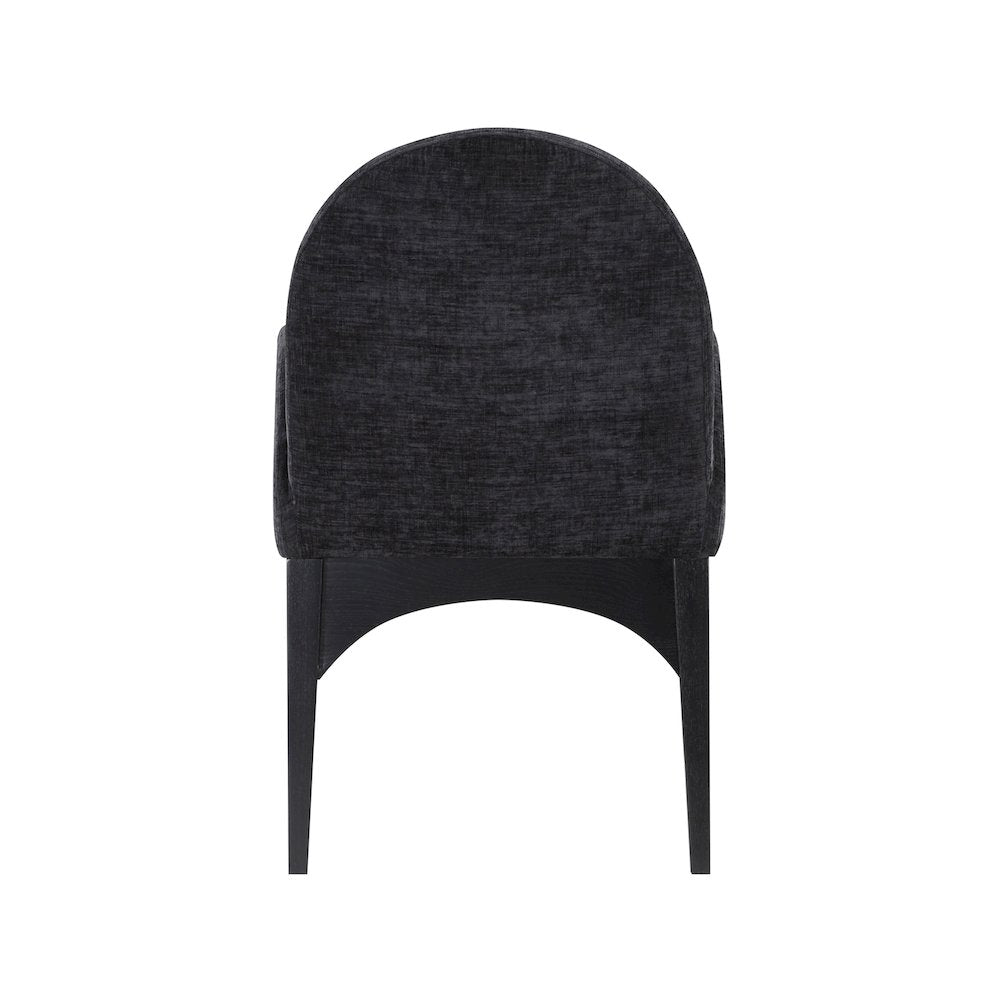 Waldorf Black Chenille Fabric Dining Chair