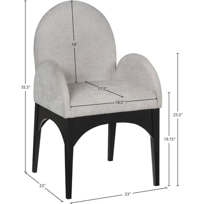 Waldorf Grey Chenille Fabric Dining Chair