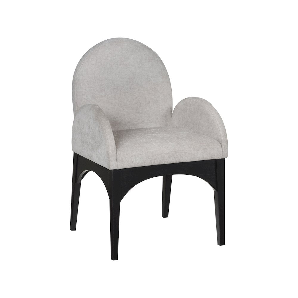 Waldorf Grey Chenille Fabric Dining Chair