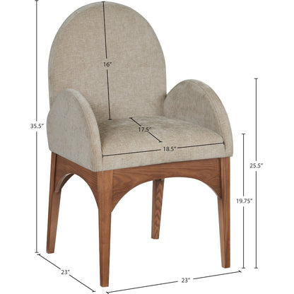 Waldorf Beige Chenille Fabric Dining Chair