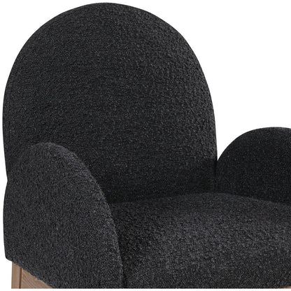Waldorf Black Boucle Fabric Dining Chair